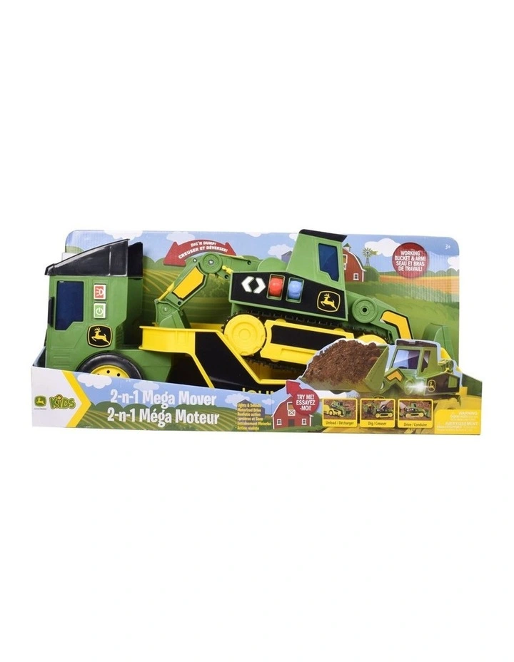 John Deere Mega Mover Maxx Action 60cm 2-N-1 Kds/Child Construction Truck Toy image 2