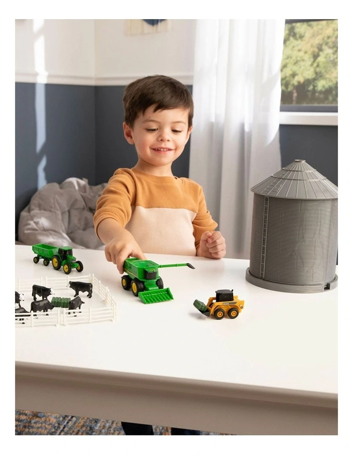 20pc John Deere Farm Playset w/ Grain Bin 1:64 Scale Kids/Children Toy 3y image 5
