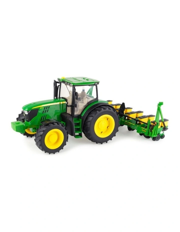 John Deere 1:16 Big Farm 6210R Tractor Toy Playset W/ Planter 3y image 2