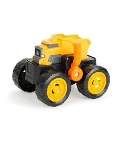 John Deere Monster Treads 2in1 Flipping Vehicle Toy 16x13cm Kids Yellow 3y 
