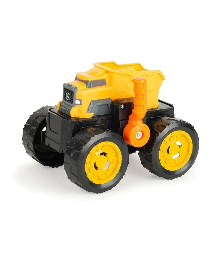 John Deere Monster Treads 2in1 Flipping Vehicle Toy 16x13cm Kids Yellow 3y image 1