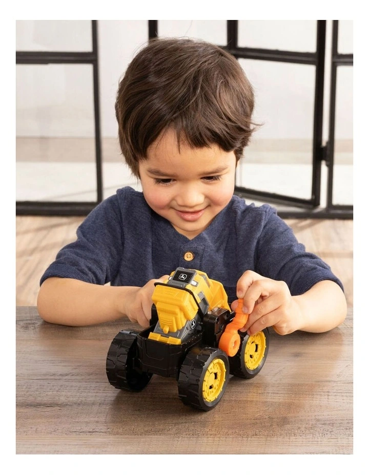 John Deere Monster Treads 2in1 Flipping Vehicle Toy 16x13cm Kids Yellow 3y image 3