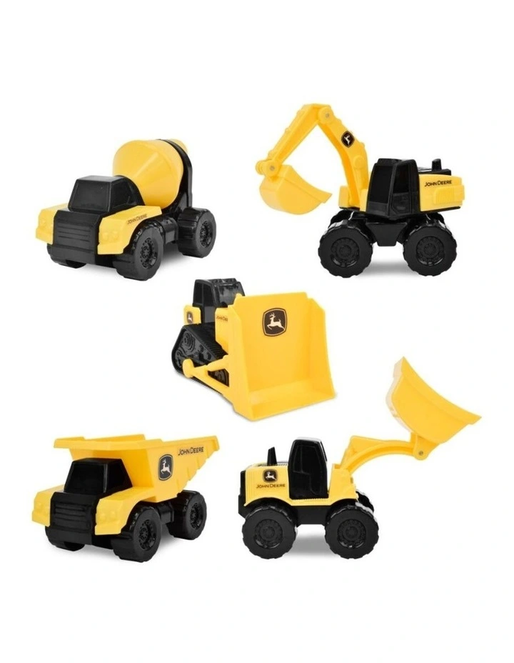 5pc John Deere Construction Vehicles Mini Set Realistic Working Parts Kids Toy image 1