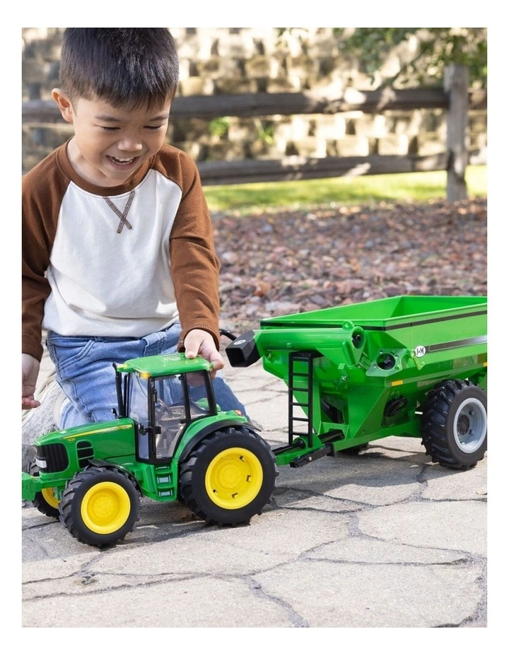 John Deere 1:16 Big Farm 7430 Tractor Toy Playset W/ Grain Cart 3y  image 2