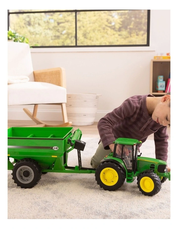 John Deere 1:16 Big Farm 7430 Tractor Toy Playset W/ Grain Cart 3y  image 3