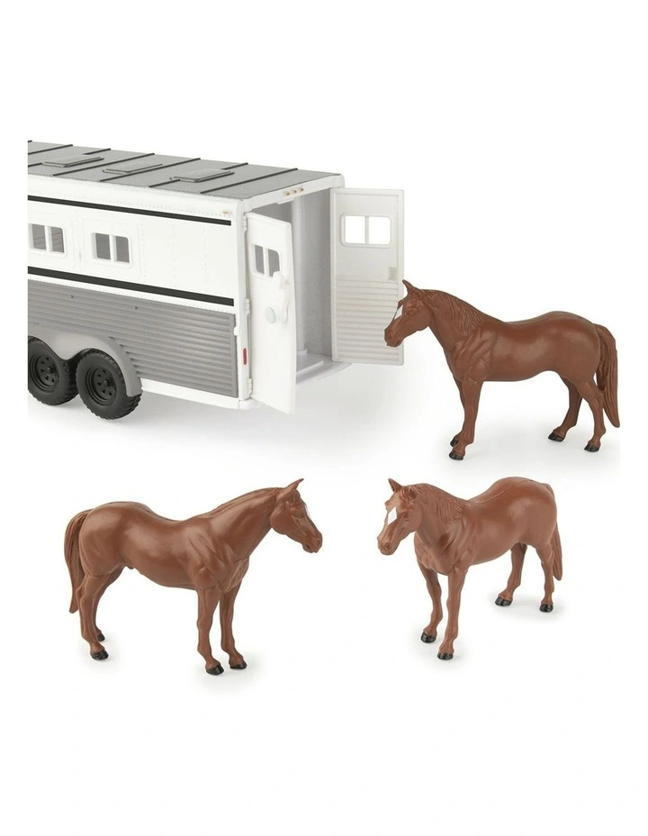 John Deere 1: 32 Ford F-350 Pickup Truck/Ute w/Horse Trailer & Horses 3Y image 5