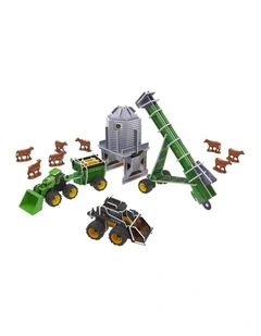 John Deere Monster Treads Eco-Snaps Medium Vehicle Kids Play Grain Toy Set 6y 