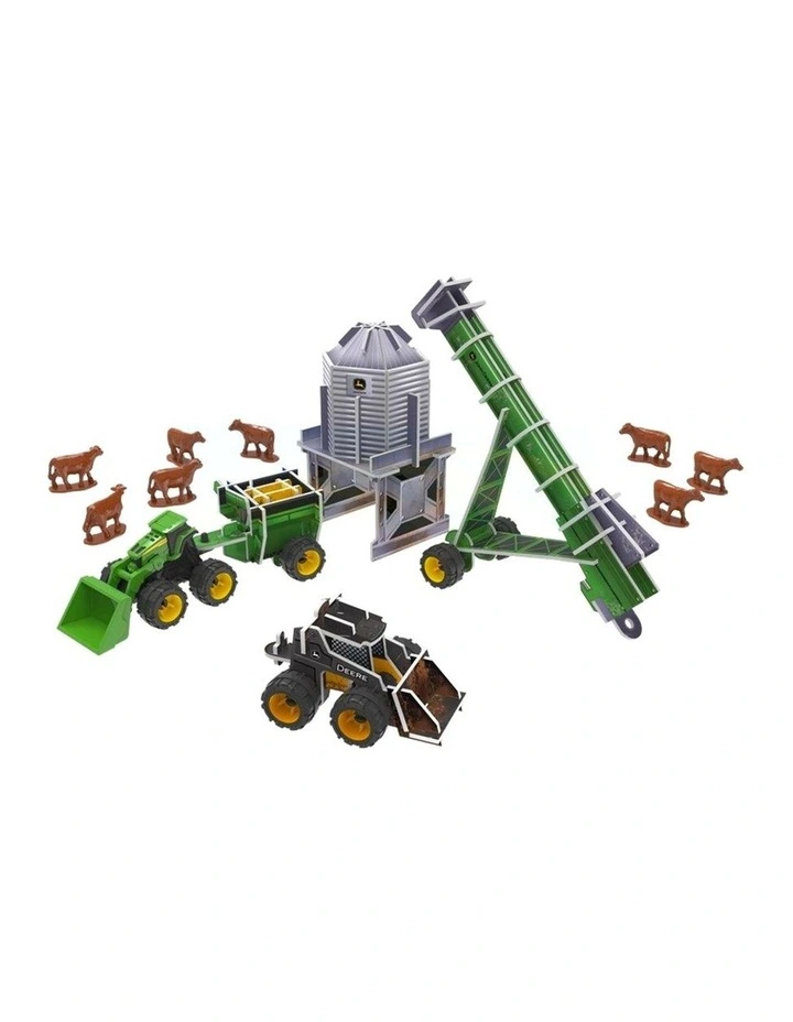 John Deere Monster Treads Eco-Snaps Medium Vehicle Kids Play Grain Toy Set 6y image 1