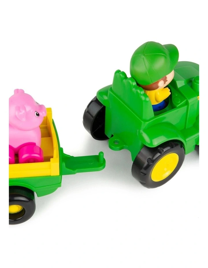 John Deere 35cm Animal Sounds Music Wagon Ride Kids Vehicle w/ Figure Toy 18m image 5