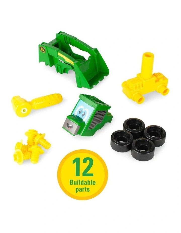 12pc John Deere Build-A-Buddy Skid-Steer Farm Vehicle Kids Toy Green 18m  image 2