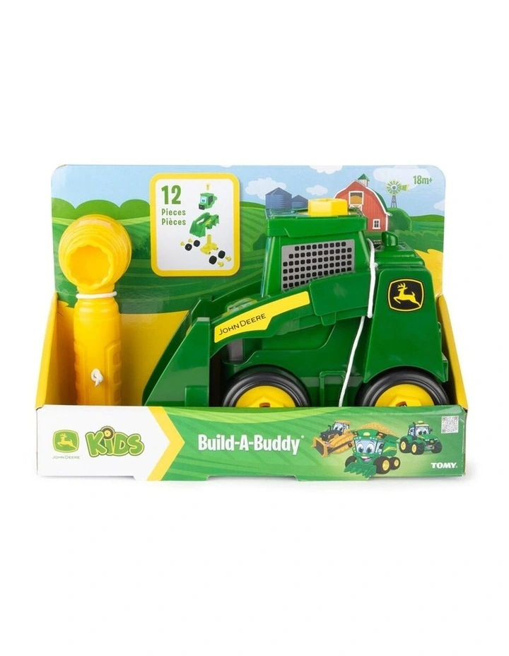 12pc John Deere Build-A-Buddy Skid-Steer Farm Vehicle Kids Toy Green 18m  image 3