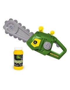 John Deere Motorised Bubble N Fun Chainsaw Kids Outdoor Pretend Play Toy 3y 