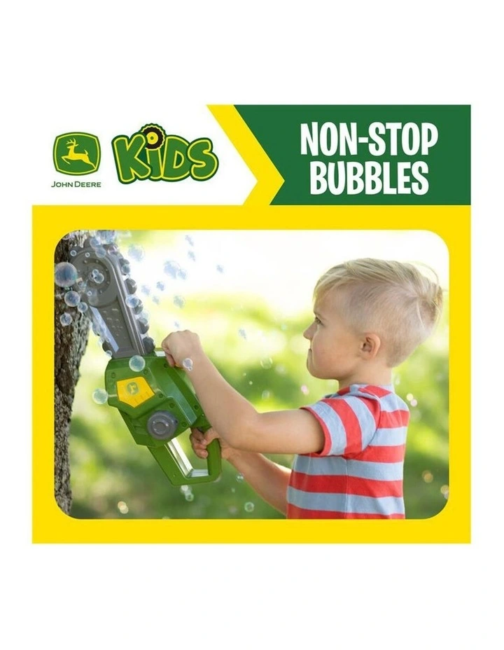 John Deere Motorised Bubble N Fun Chainsaw Kids Outdoor Pretend Play Toy 3y  image 5