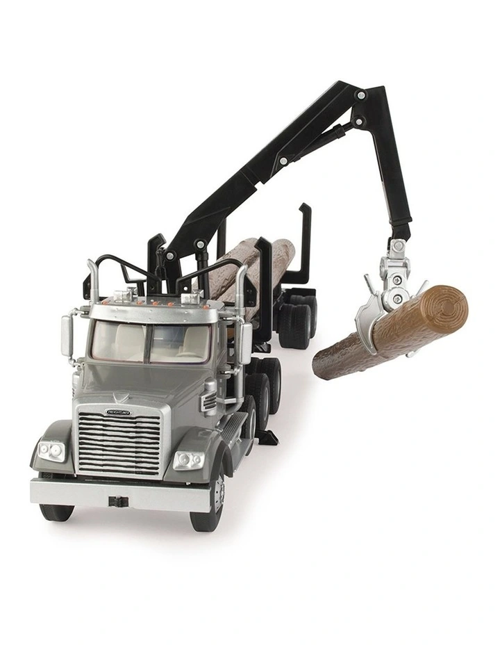 John Deere 1:32 Freightliner 122SD with Logging Trailer Truck and Grapple 3Y  image 3