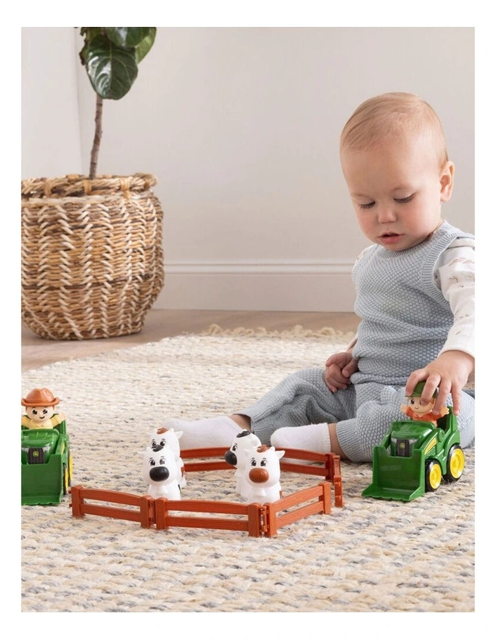 14pc John Deere The Cows Are Out Farm Animals Play Set Kids/Children Toy 18m image 7