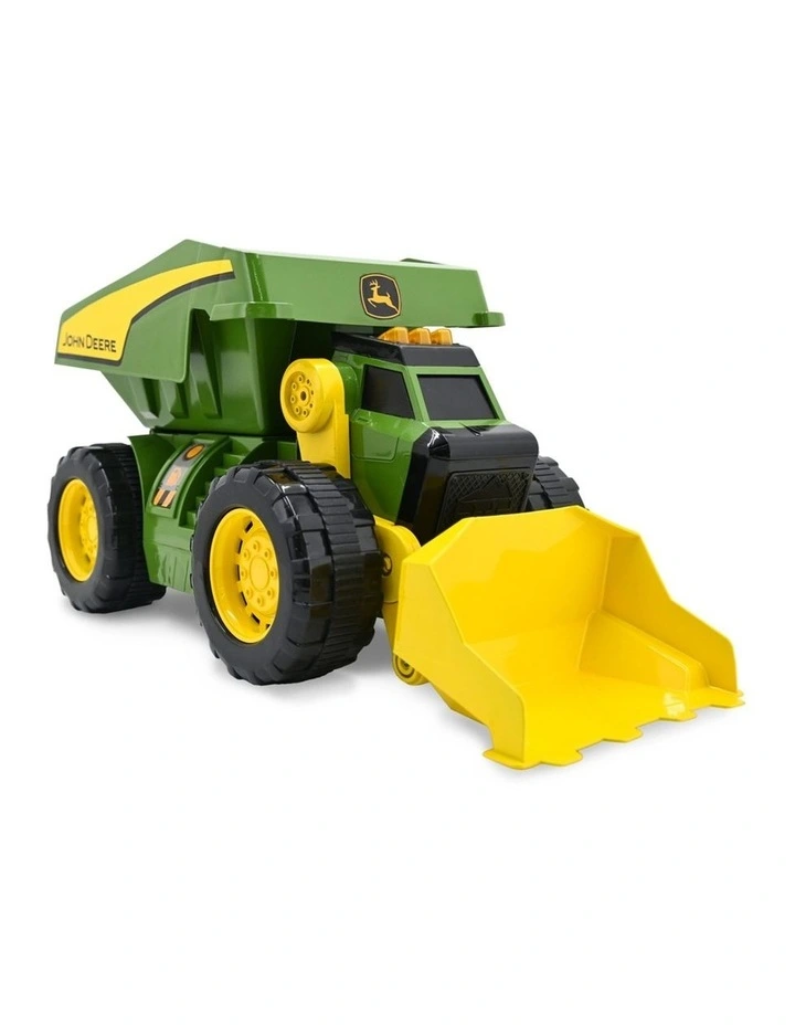 John Deere 2-N-1 Dig Rig Dump Truck & Loader w/ Lights/Sounds Motorized Drive image 5