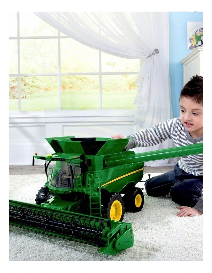 John Deere 1:16 Big Farm S690 Toy Combine Harvester w/Corn/Grain Heads 65cm 3 image 2