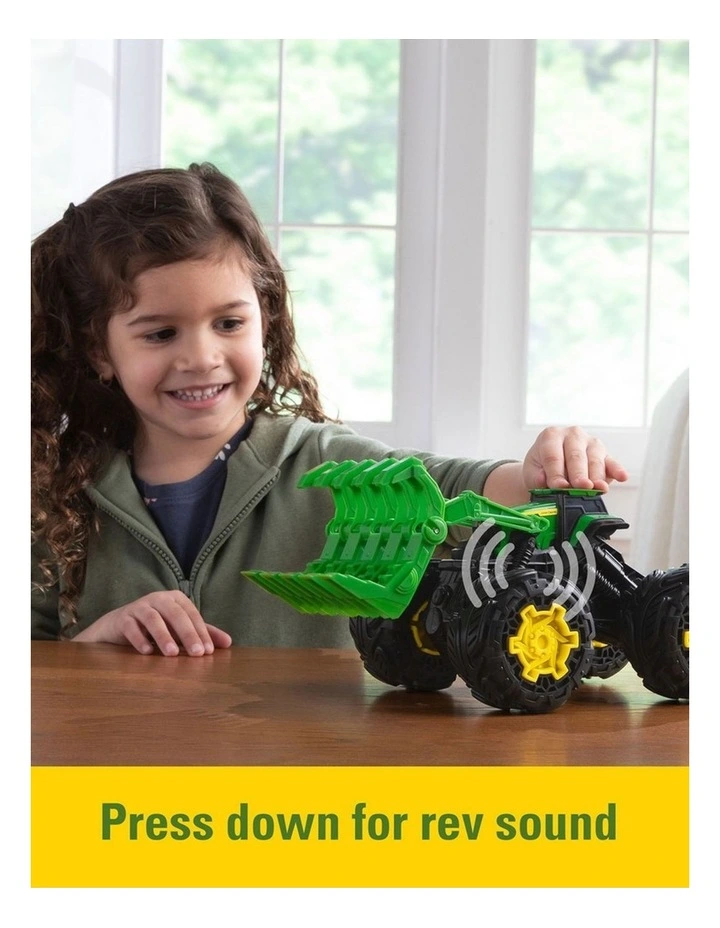 John Deere 25cm Monster Treads Rev Up Tractor Vehicle Toy Kids/Children 3y image 2