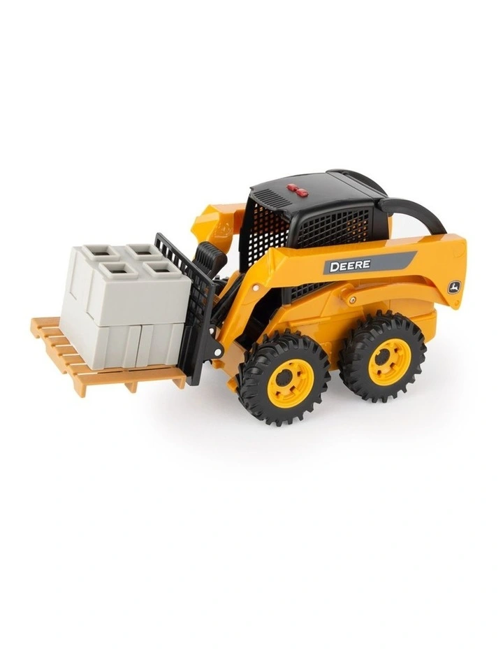 John Deere 1:16 SkidSteer Vehicle w/Accessories Cones & Bar Kids Toy Set 3y image 3