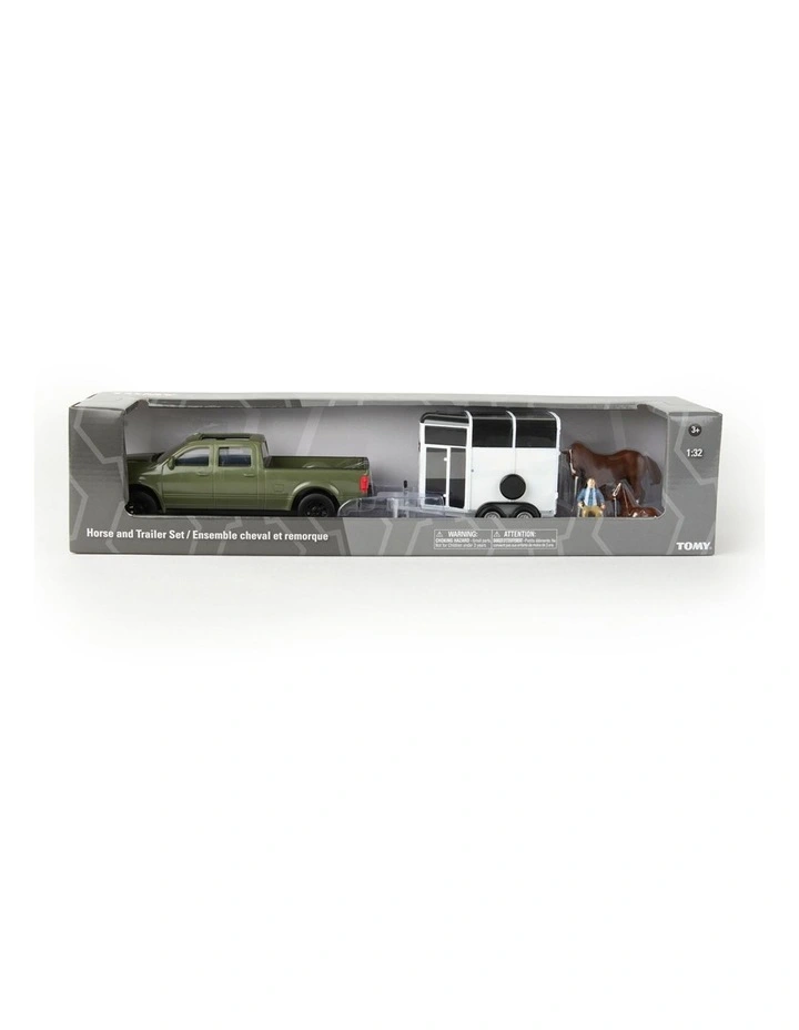 John Deere 1:32 Horse Trailer Set Kids/Children Interactive Playset Toy 3y  image 1