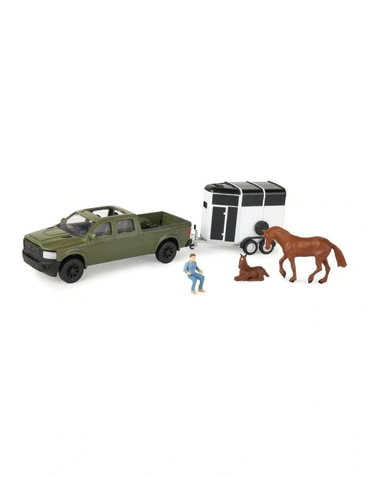 John Deere 1:32 Horse Trailer Set Kids/Children Interactive Playset Toy 3y  image 4