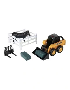John Deere 10pc 3Y  1:16 Big Farm Skid Steer Vehicle Toy Play Set