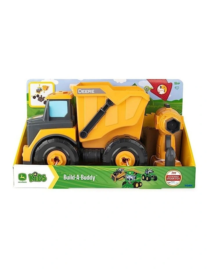 John Deere Build-A-Buddy Dump Truck Toddler/Childrens/Kids Toy 18m - Yellow image 1