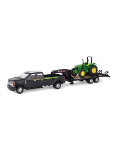John Deere 1: 32 Ford F-350 Pickup Truck/Ute w/Gooseneck Trailer & Tractor 3Y 