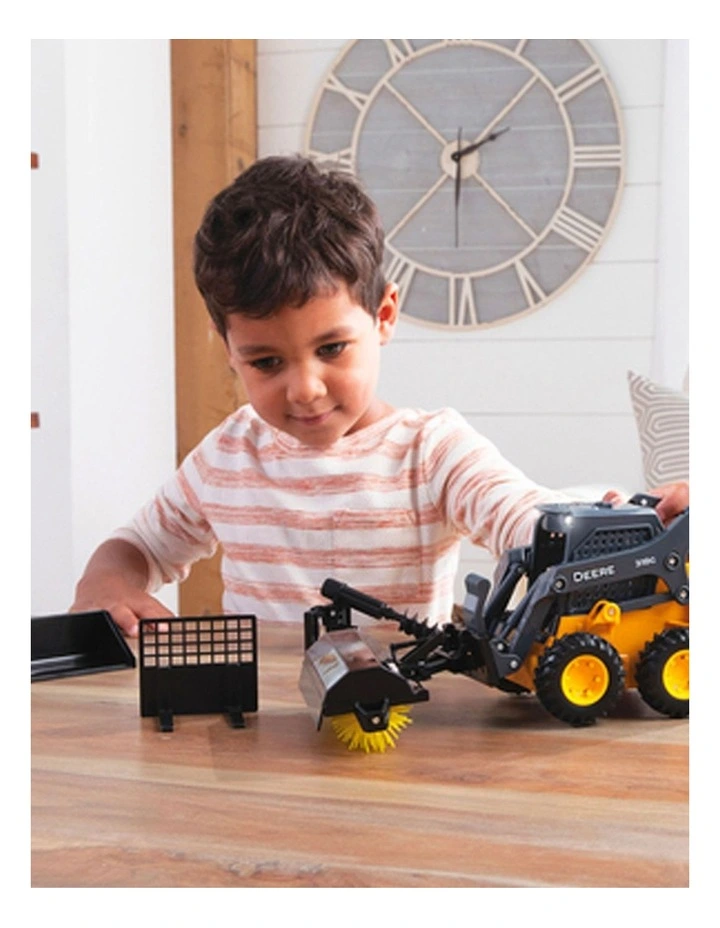 John Deere 1:16 318G Farm Skid Steer Vehicle Kids Toy Childrens Set 20cm 3y image 2