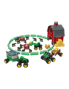 John Deere Monster Treads Eco-Snaps Buildable Barn Kids Vehicle Farm Play Set 6 