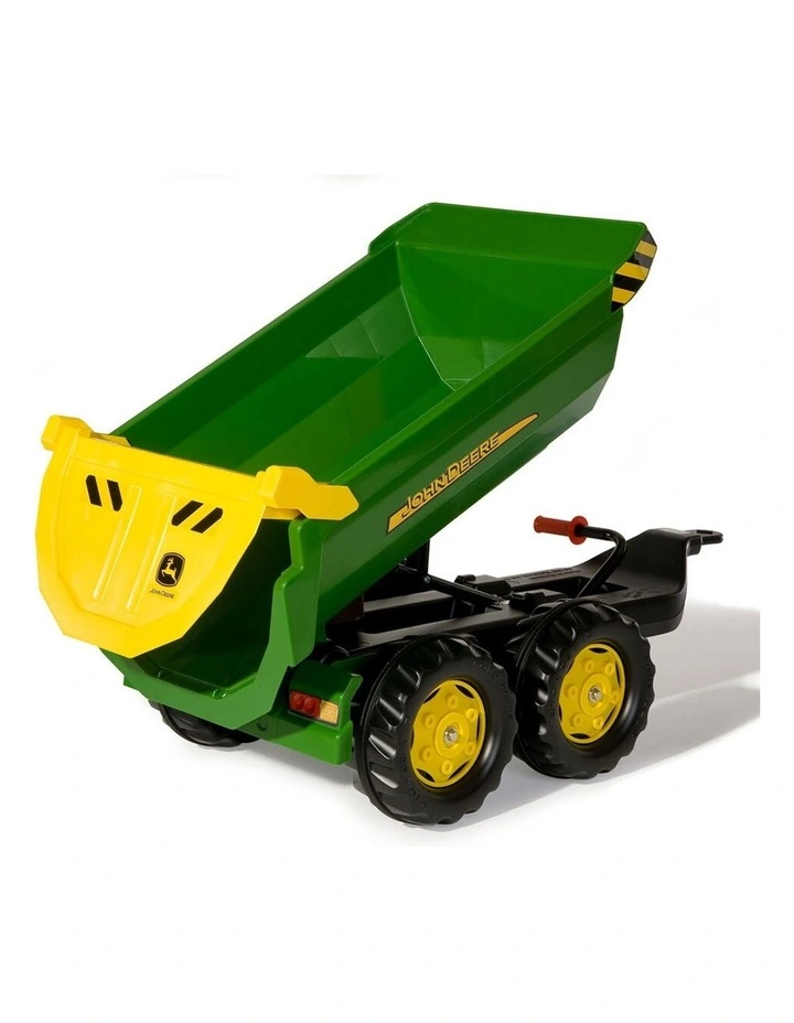 John Deer 89cm Rolly Half Pipe Kids Play Trailer/Loader for Pedal Tractor Green image 3