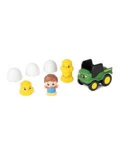 John Deere 10pc 12M  Build-A-Buddy Stackers JD Chick Kids Toy Play Set