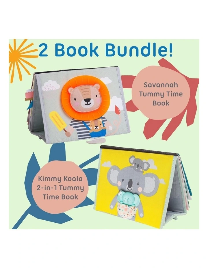 2pc Tummy Time Soft Double-Sided Developmental Book Bundle Set image 2