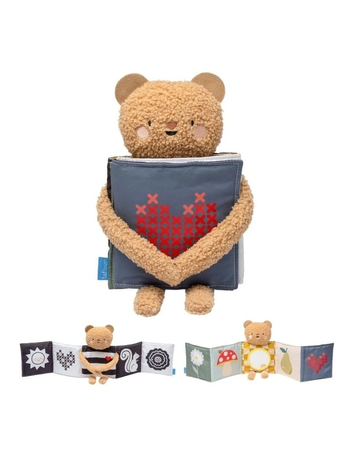 Snuggle Bear Book Double-Sided Sensory Plush Toy Assorted image 1