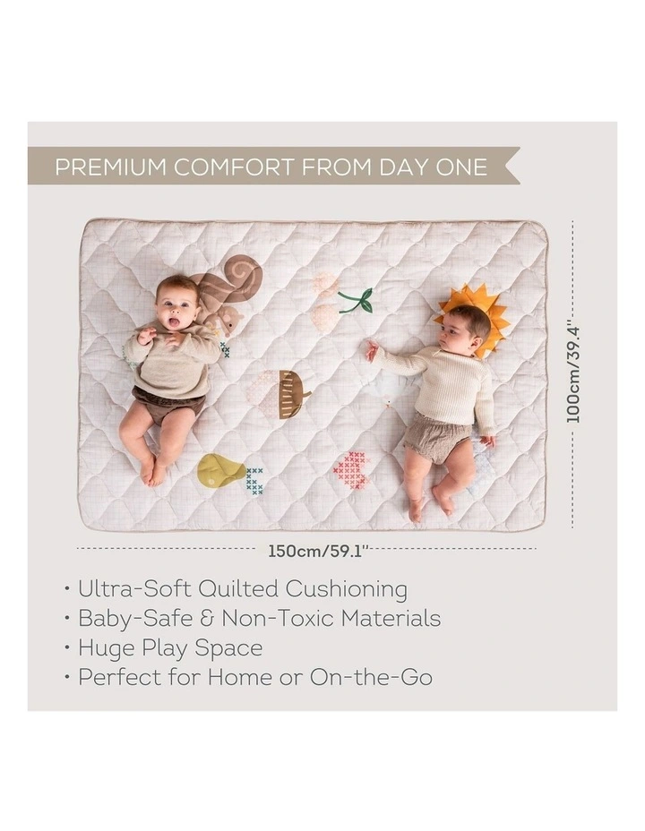 Fantasy Bloom Quilted Play Mat Extra Large 100x150cm image 2