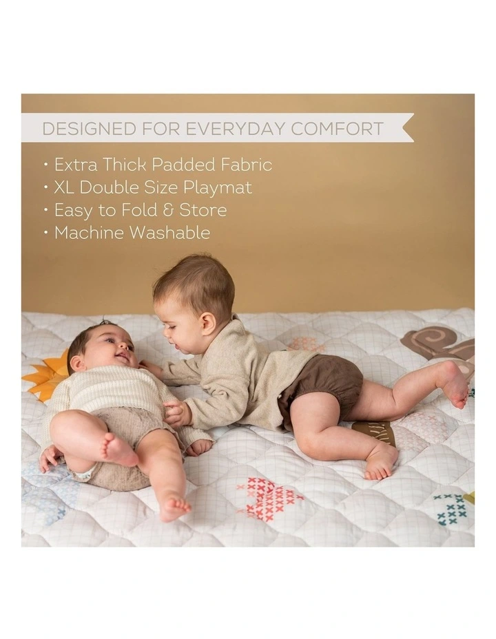 Fantasy Bloom Quilted Play Mat Extra Large 100x150cm image 3