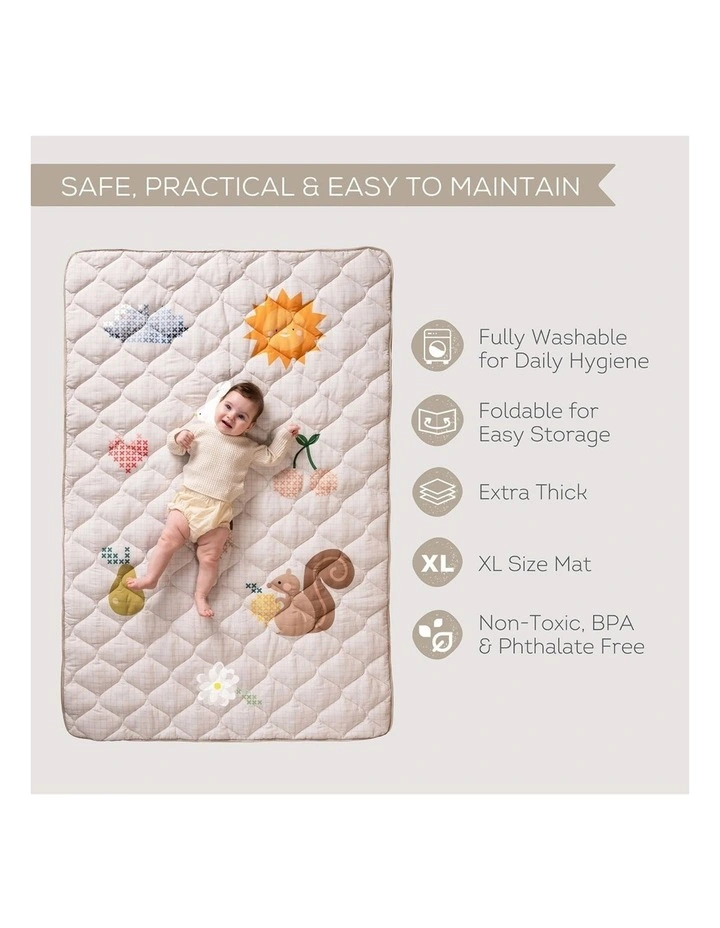 Fantasy Bloom Quilted Play Mat Extra Large 100x150cm image 6