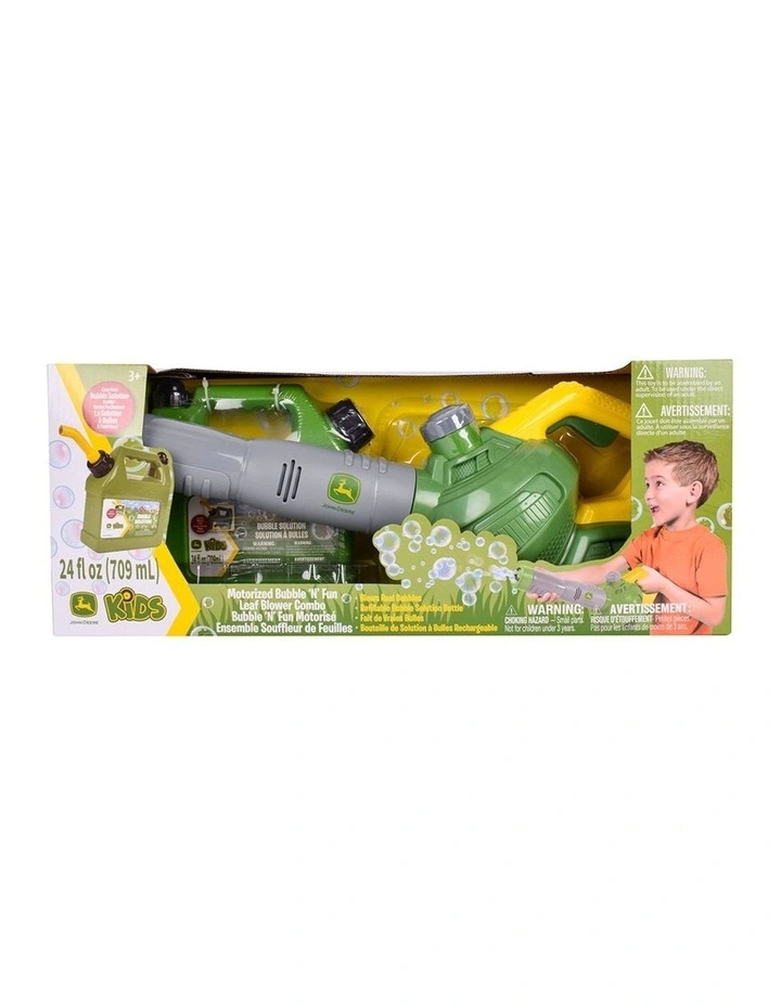 John Deere Bubble Leaf Blower & Bubble Refill Gas Can Kids Toy 700ml 3Y image 2
