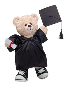 Happy Hugs Teddy Bear Black Graduation Gown Gift Set