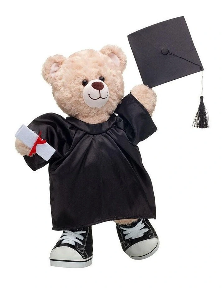 Happy Hugs Teddy Bear Black Graduation Gown Gift Set image 1