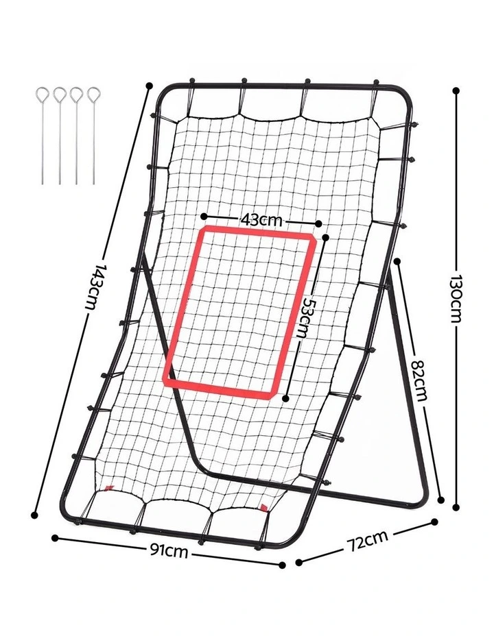 Everfit Baseball Rebounder Net Pitching Practice Target Screen 143cm image 2