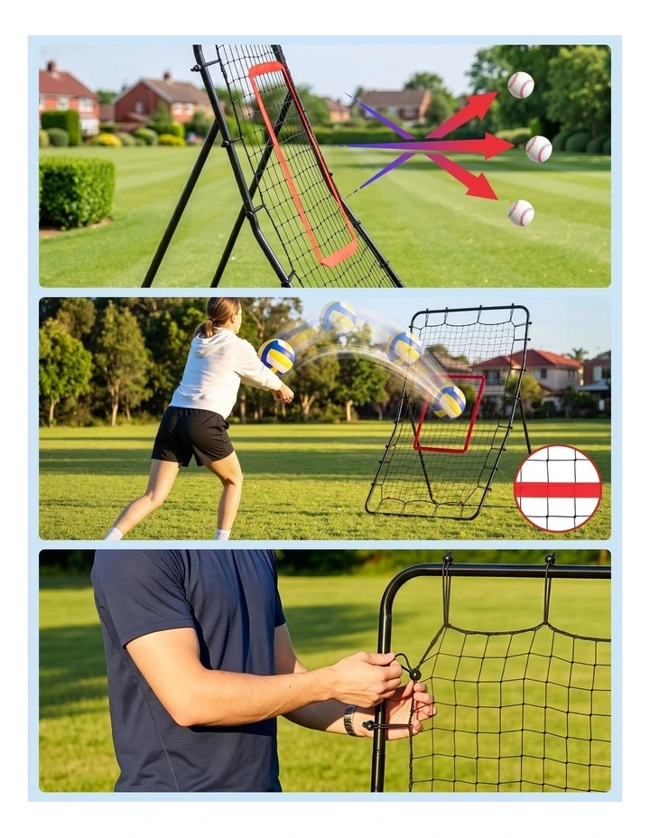 Everfit Baseball Rebounder Net Pitching Practice Target Screen 143cm image 4