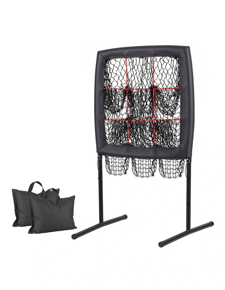 Everfit Baseball Pitching Net Training Target Softball Practice 9 Hole Black image 1