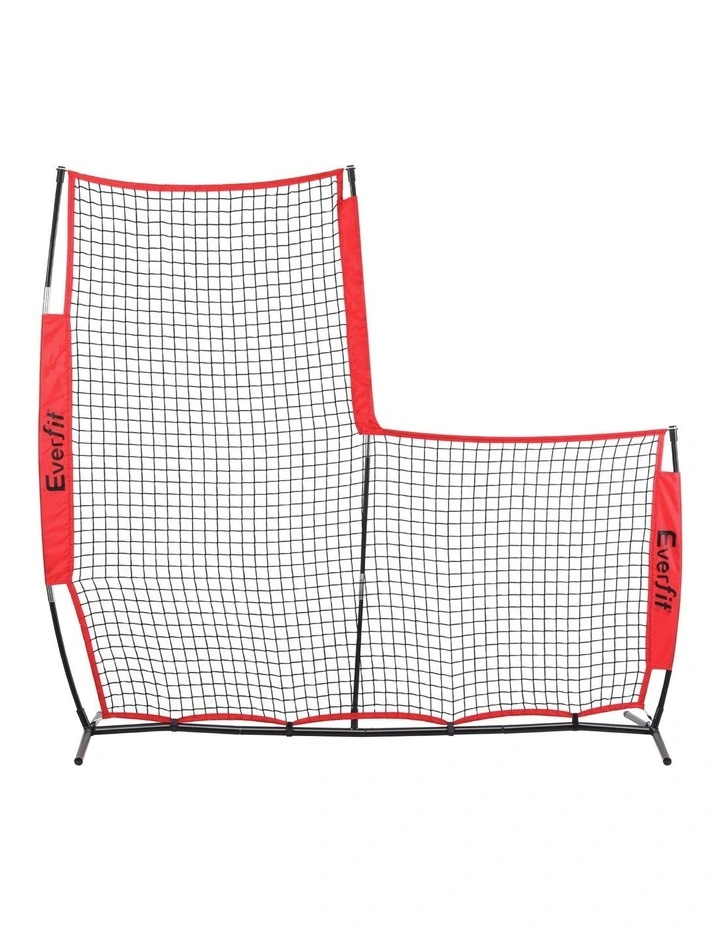 Everfit Baseball Pitching Net L Screen Softball Practice Portable Red image 3