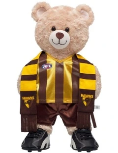 AFL Hawthorn Hawks Happy Hugs Teddy Bear Gift Set