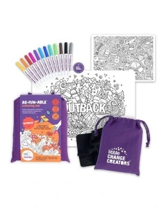 Reusable Silicone Colouring Set - Outback