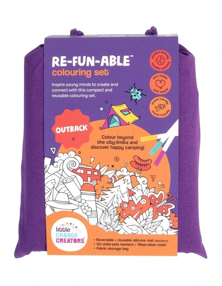 Reusable Silicone Colouring Set - Outback image 4