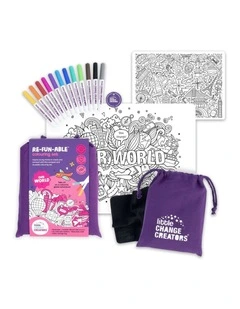 Reusable Silicone Colouring Set - Our World