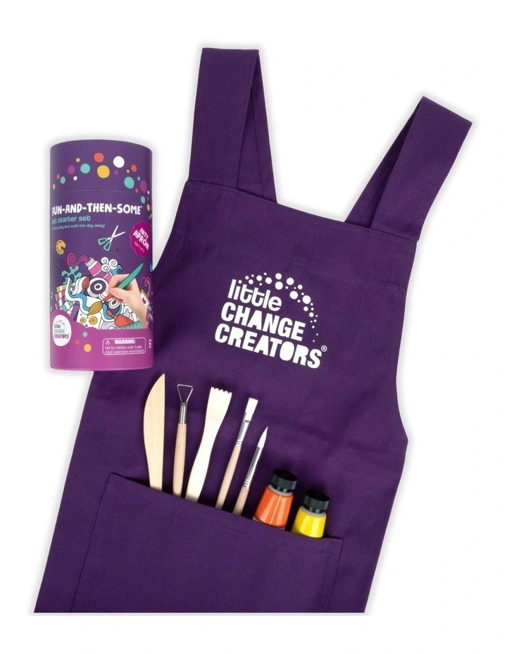 Kids No-Tie Cotton Art Apron image 1