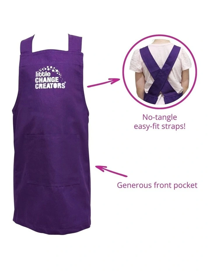 Kids No-Tie Cotton Art Apron image 2